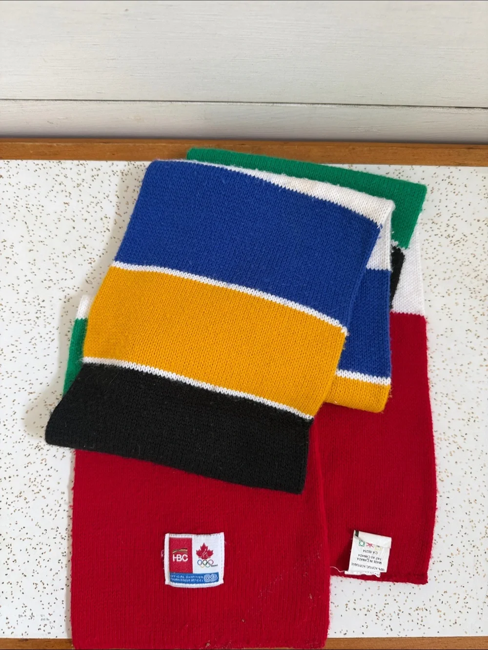 Vintage Hudsons Bay Canada Canadian Olympics Scarf